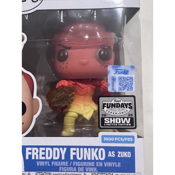 Funko Pop! Freddy As Zuko LE 3500 Avatar Fundays Experience W/ Protector #2 - Picture 2 of 8